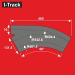 Hacker I-Track HCT9674DBY - H0 - Gleisbettungselemente Radius 481,2/542,8/604,4 (2 Stück)